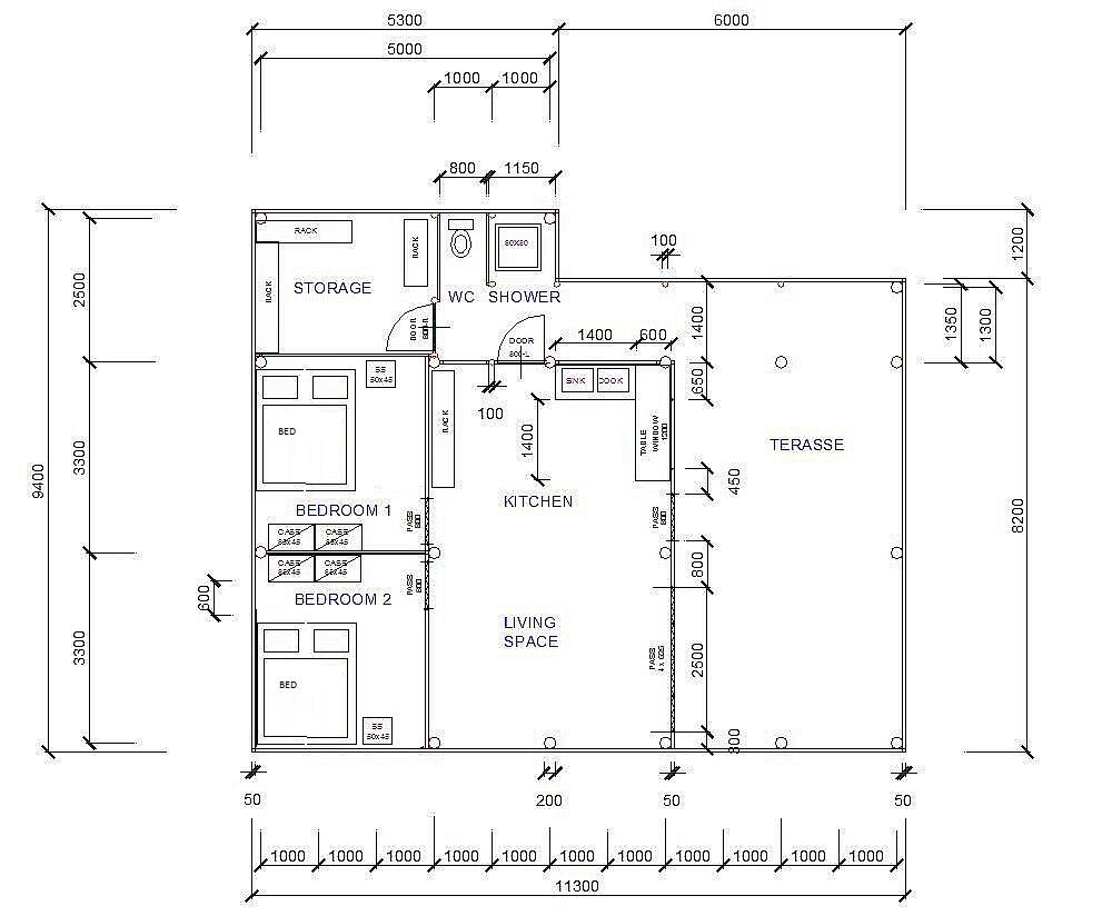 family bungalow plan