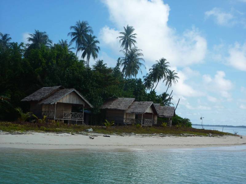 side view of bungalows